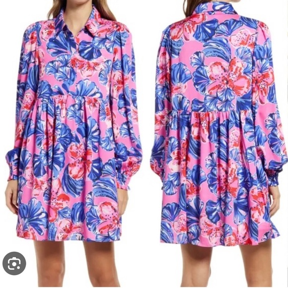 Lilly Pulitzer womens shirt Arlie mini dress size M NWT - Picture 2 of 10